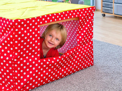 Betzold - Tischzelt - Kinder-Spielzelt aus robustem Stoff Mädchen Jungen Rot, Rot