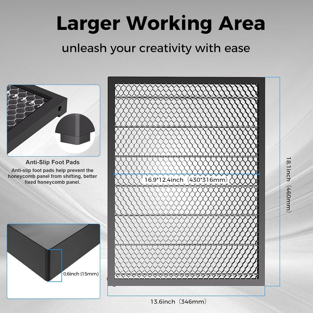 Creality Wabentisch 460 x 346 mm für Falcon A1, A1 Pro Lasergravierer, Schnelle Wärmeableitung, Desk