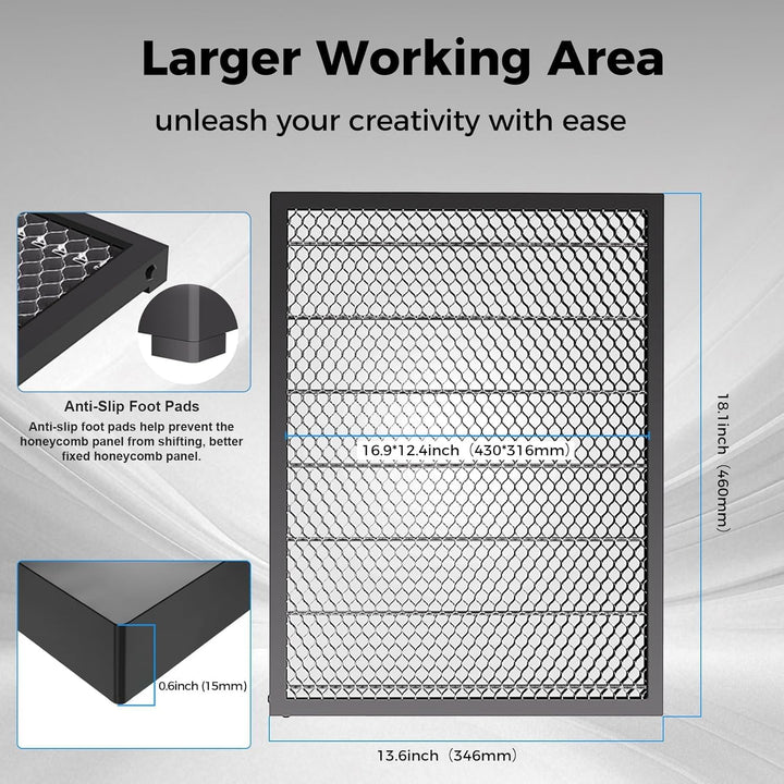 Creality Wabentisch 460 x 346 mm für Falcon A1, A1 Pro Lasergravierer, Schnelle Wärmeableitung, Desk