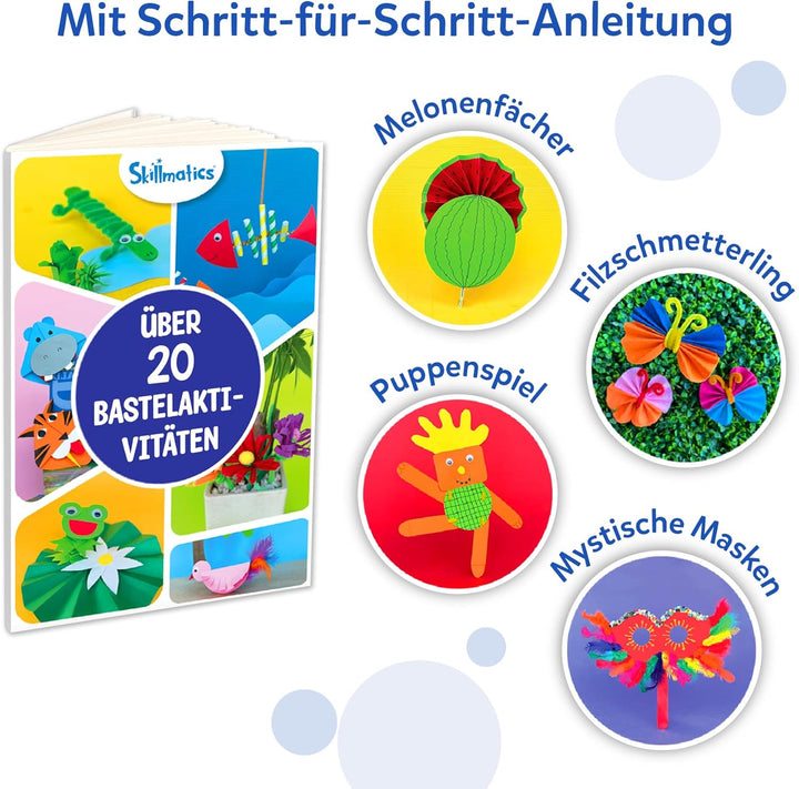 Skillmatics Die ultimative Bastelkiste, 2000+ Teile, Bastelmaterial, kreative Bastelideen zum Selber