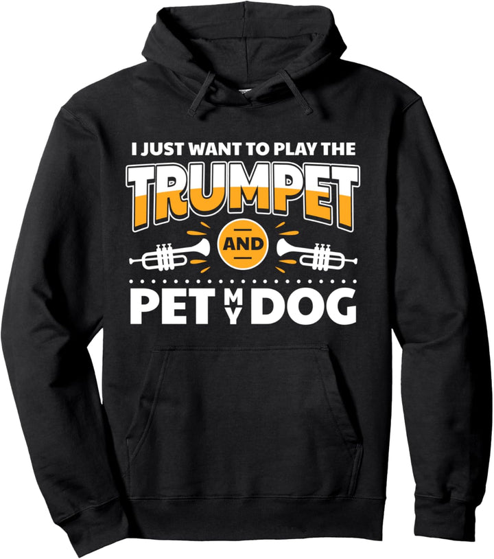 Cooler Hunde-Besitzer Trompete Spruch Trompeten-Spieler Pullover Hoodie