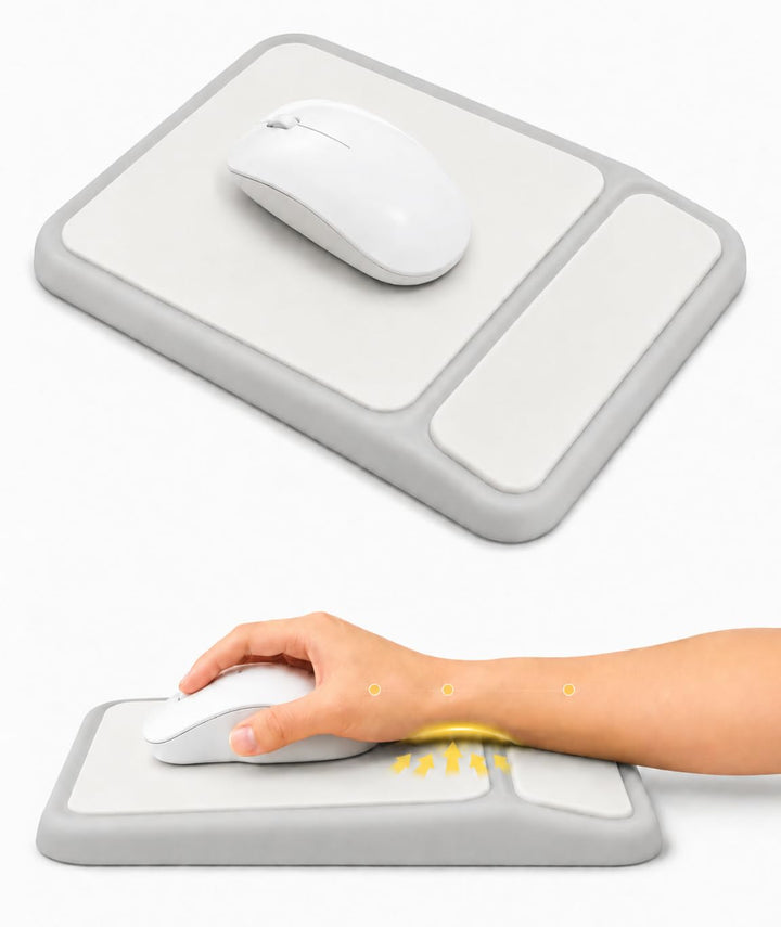 Mauspad Ergonomisches mit abgeschrägter Handauflage,Progressive druckfreie Unterstützung, Memory-Sch