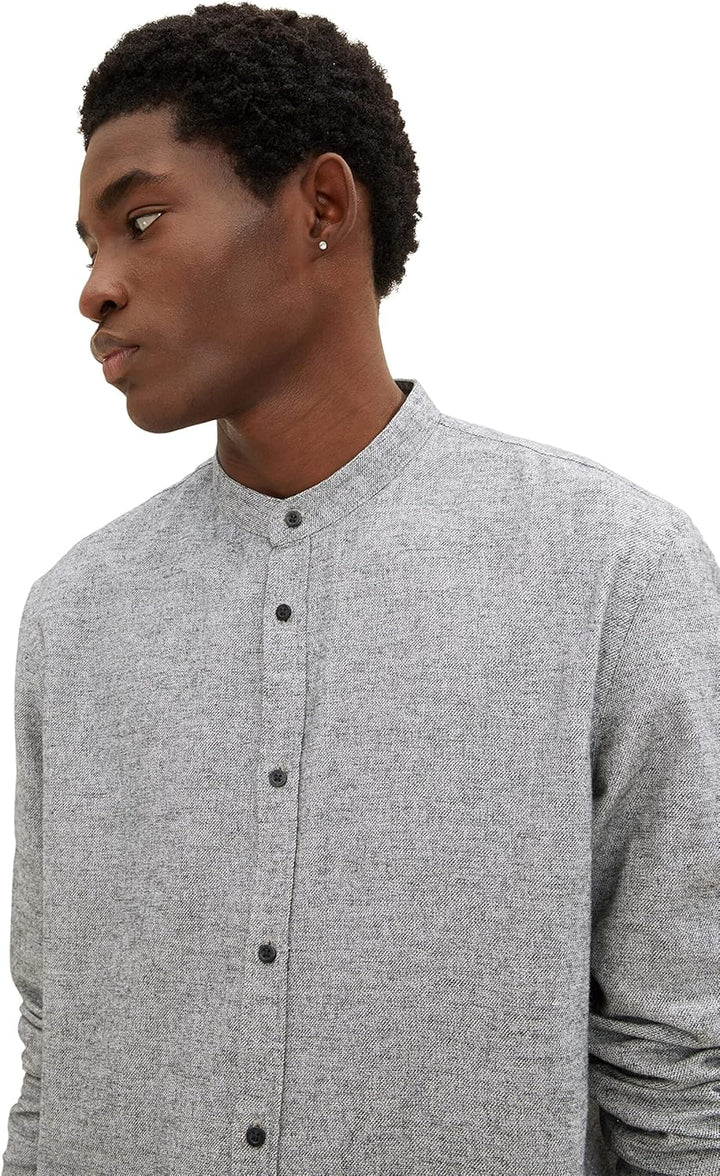 TOM TAILOR Denim Herren Slim Fit Hemd XXL 30699 - Soft Light Beige Structure, XXL 30699 - Soft Light