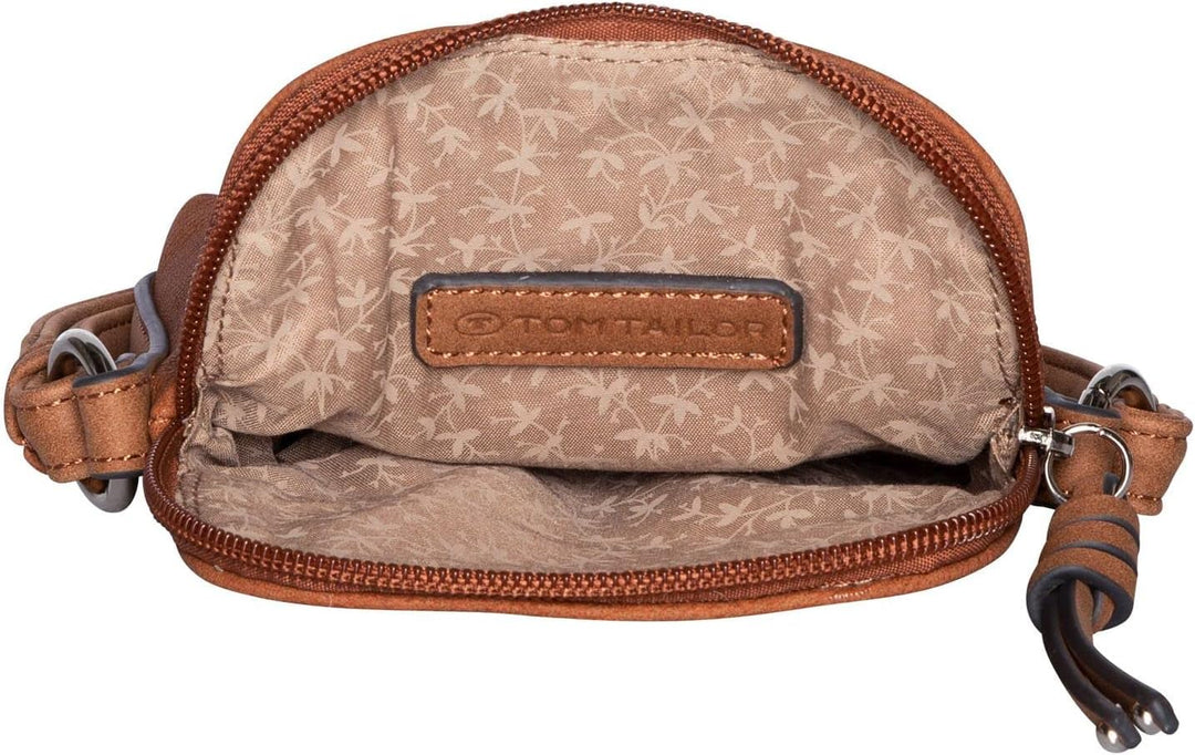 TOM TAILOR bags Caia Damen Handytasche Umhängetasche Klein 12 x 3,5 x 18,5 (LxBxH) Cognac, 12 x 3,5