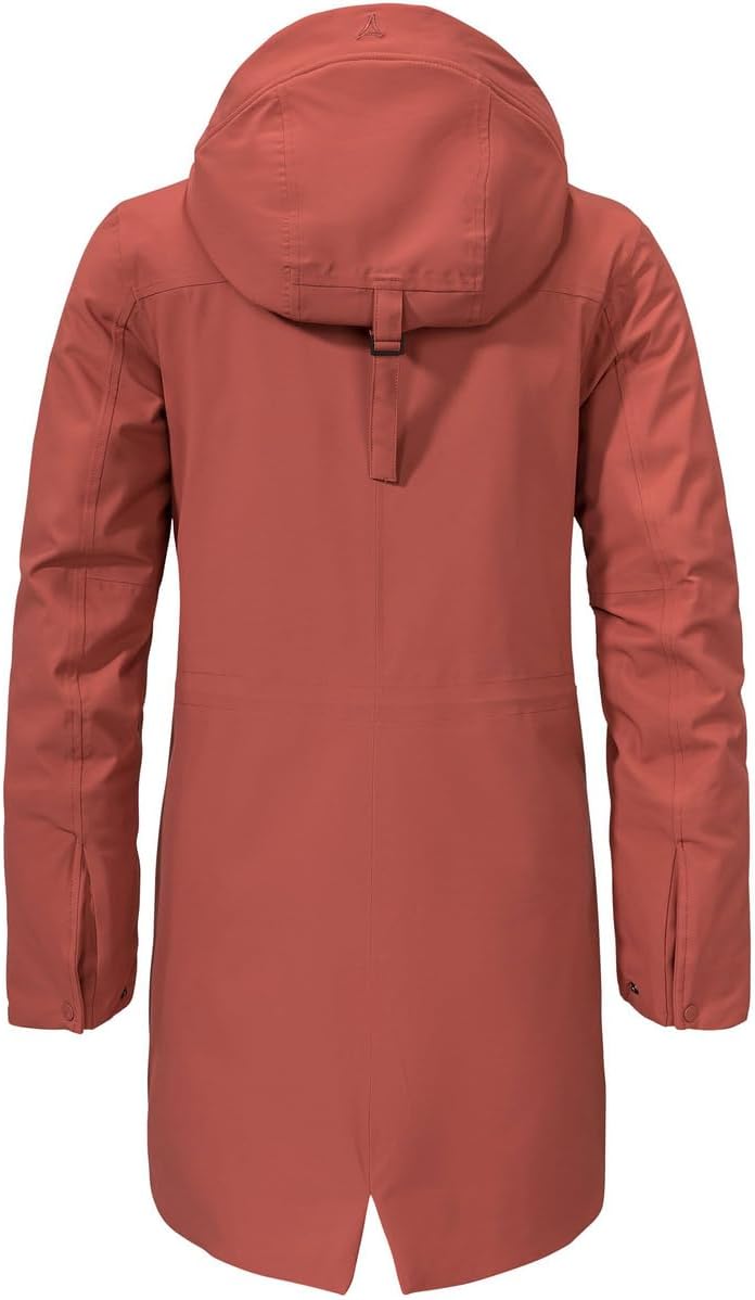 Schöffel Damen Ins. Parka Rotterdam L, wind- und wasserdichter Damen Parka mit verstellbarer Taille,