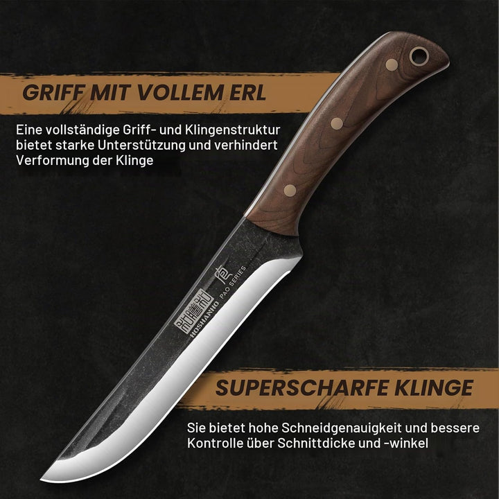 HOSHANHO 17 cm Langes Ausbeinmesser zum Fleischschneiden, Superscharfes Filetiermesser Fisch, Handge