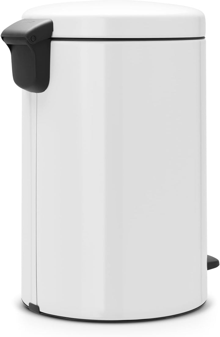 Brabantia Treteimer mit Inneneimer aus Kunststoff, Stahl, Braun, Weiss, 20L