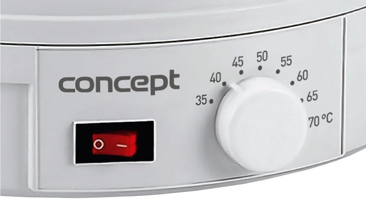 CONCEPT Hausgeräte so1020 Dörrgerät Gobi, 9 Dörr-Einsätze, extra grosse Kapazität, weiss, Gross