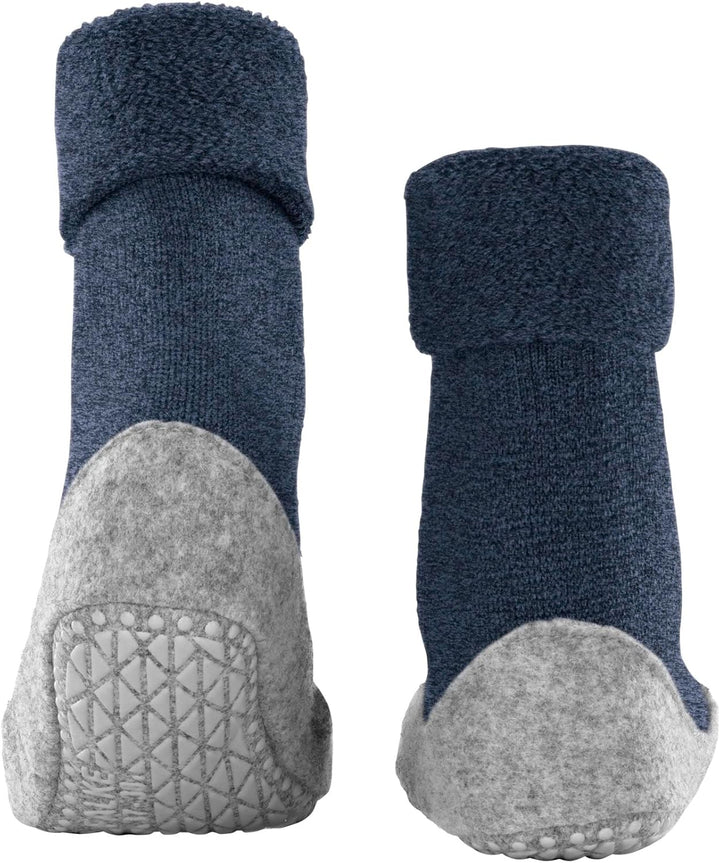 FALKE Damen Cosyshoe W Hp Wolle Rutschhemmende Noppen Stoppersocken, Blau Marine Melange 6794