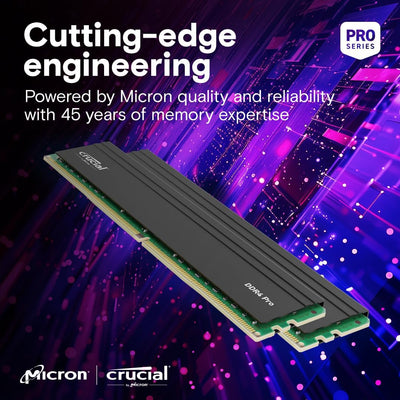 Crucial Pro DDR4 RAM 32GB Kit (2x16GB) 3200MHz, Intel XMP 2.0, PC Computer Arbeitsspeicher - CP2K16G
