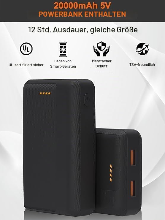 Beheizbare Weste für Herren Damen, Heizweste mit 20000 mAh Akku und 15 Heizzonen, Beheizbare Jacke f