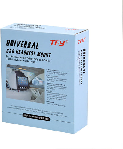 TFY Universal-Auto-Kopfstütze Halterung für 7-Zoll bis 11-Zoll-Tablet PC - iPad Pro 11", Pro 9.7", A