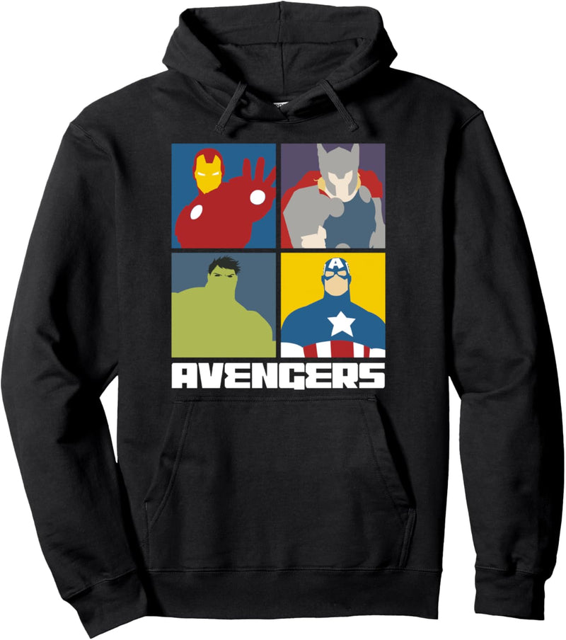 Marvel The Avengers Group Shot Bright Panels Pullover Hoodie