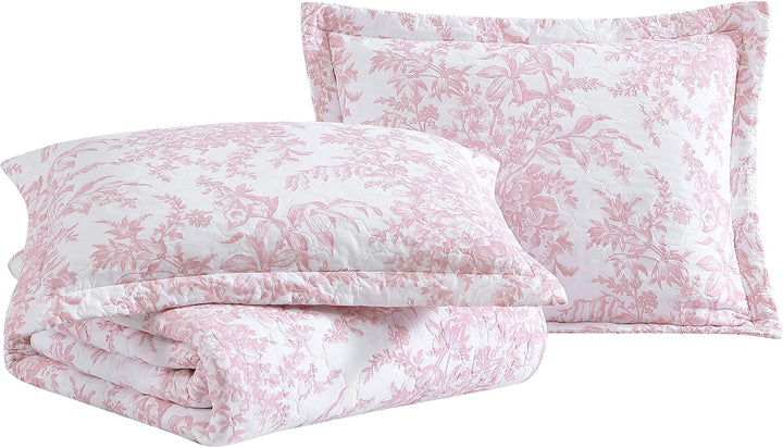 Laura Ashley - Bettwäsche-Set für Doppelbett, wendbare Baumwoll-Bettwäsche mit passendem Kissenbezug