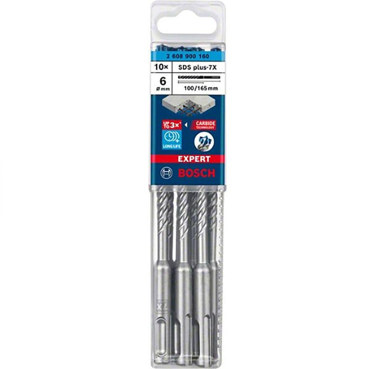 Bosch Hammerbohrer EXPERT 6x100x165mm VE à 10 Stück SDS plus-7X