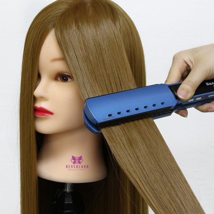 Neverland Frisierkopf Friseur Echthaar Übungskopf Friseurkopf Trainingsköpfe für Kinder (30” Braun),