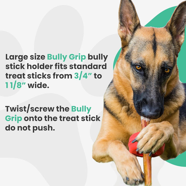 Bully Stick Halter für Hunde - Grosse Grösse - Interaktives Hundespielzeug, Leckerli-Halter, Leckerl