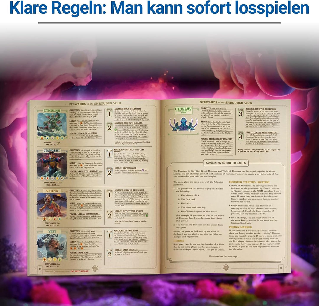 Ravensburger 22892 - Horrified: World of Monsters - Kooperatives und immersives Brettspiel für alle