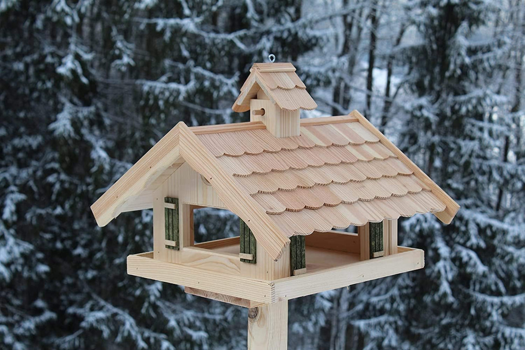 Vogelhaus Lärchenholz (V87) Holzschindeln Vogelhäuser Vogelfutterhaus Vogelhäuschen
