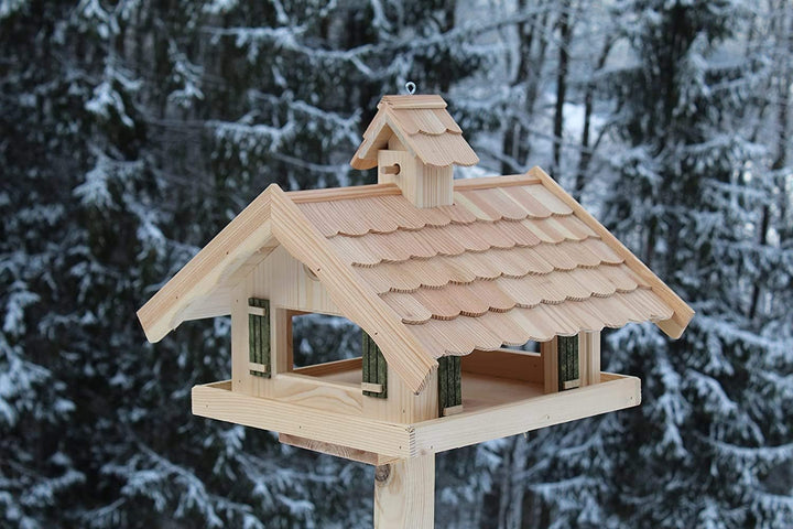 Vogelhaus Lärchenholz (V87) Holzschindeln Vogelhäuser Vogelfutterhaus Vogelhäuschen