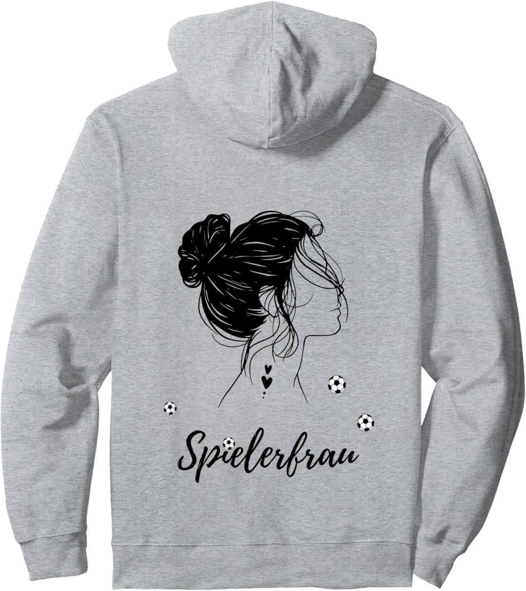 Spielerfrau eines Fussballers Fussballfrau Fussball Pullover Hoodie