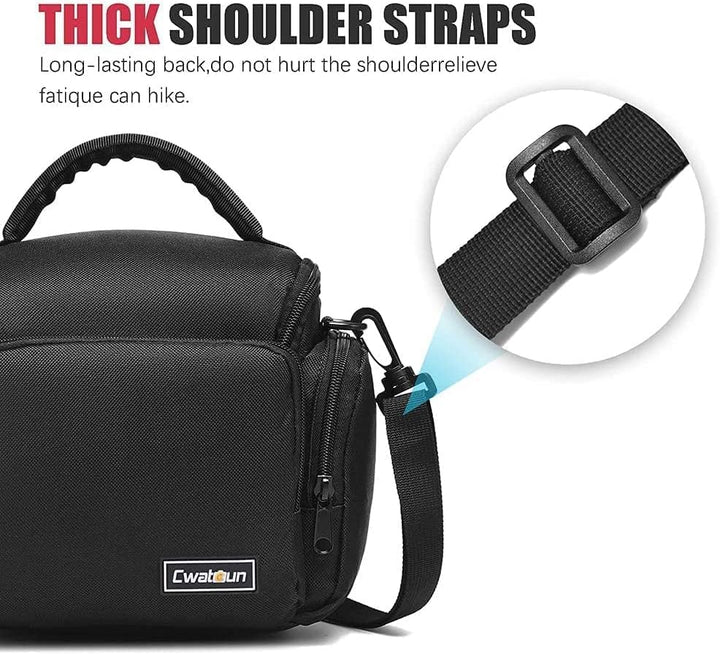 Cwatcun Kameratasche,SLR Fototasche,Kamera Tasche zum Umhängen kompatibel für Canon Nikon Sony SLR/D