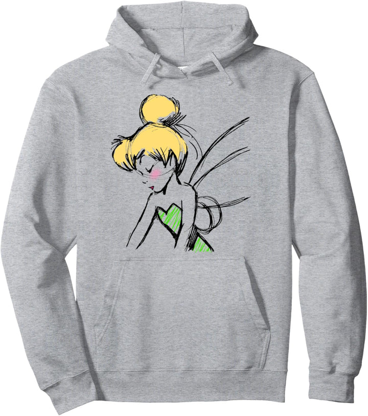 Disney Peter Pan Tinker Bell Sketch Profile Pullover Hoodie
