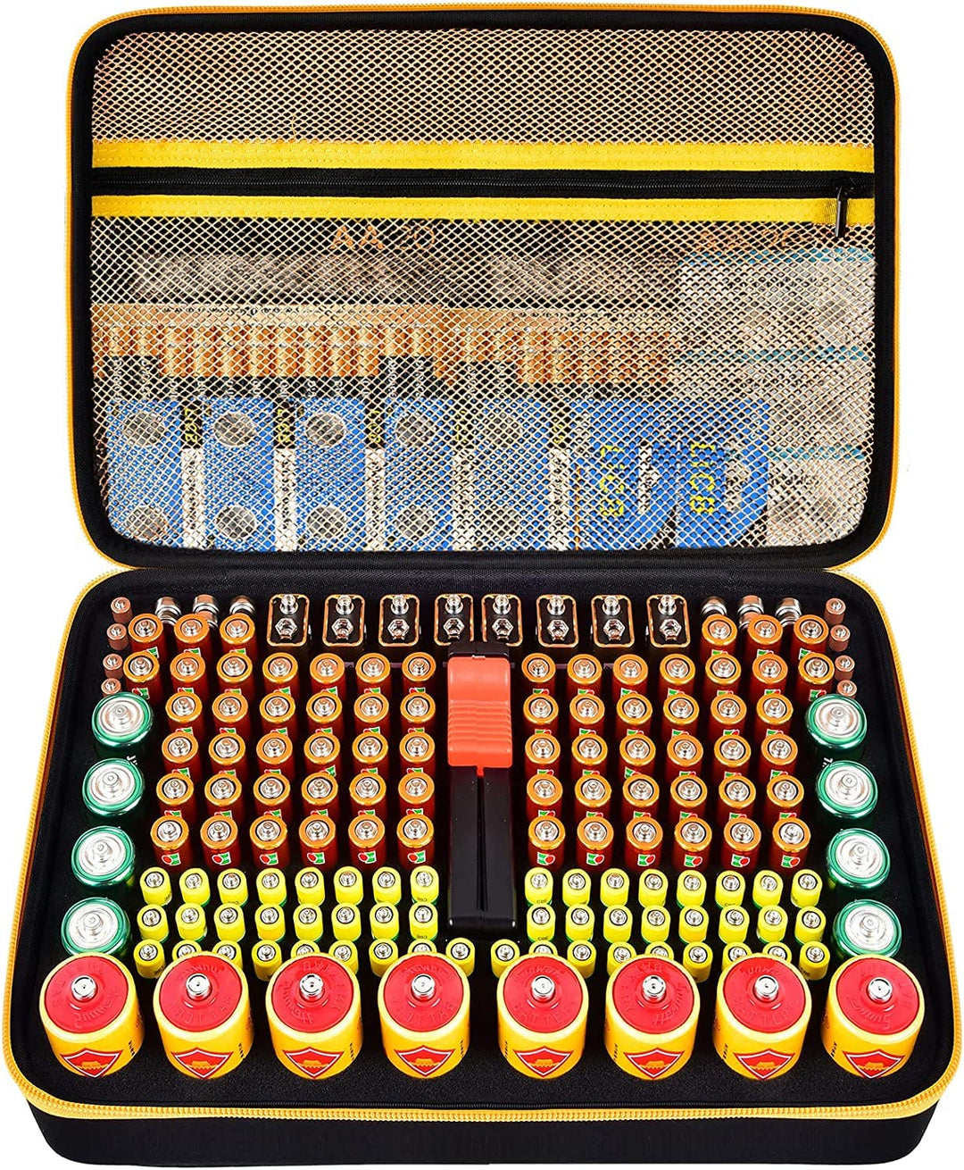Batteriebox Tragetasche Aufbewahrungsbox für Batterieorganisator mit Batterietester (BT168), Tasche