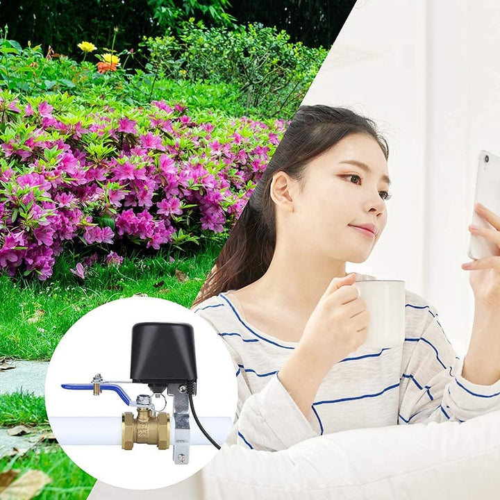 WiFi-Ventilsteuerung, Smart WiFi Steuerung Wasser/Gasventil 2.4GHz Kompatibel mit iOS/Android，Kompat