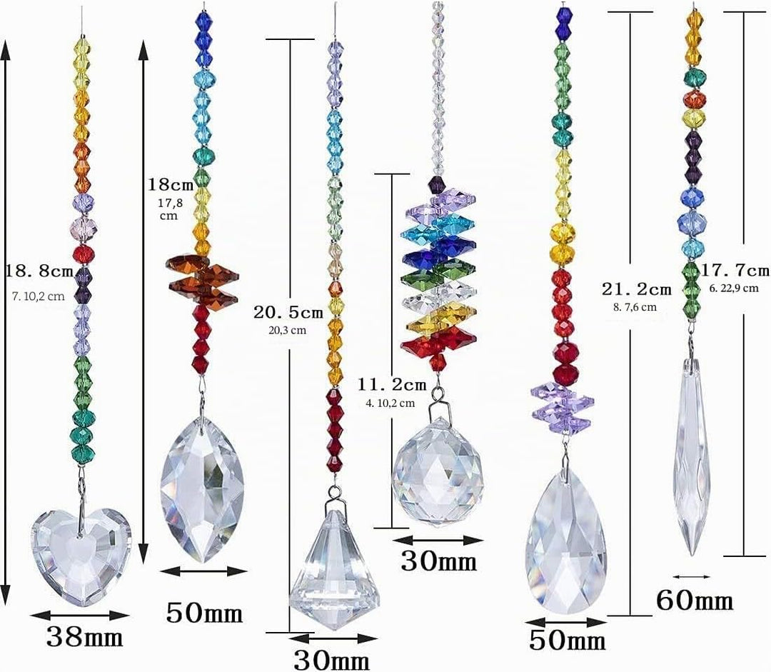 H&amp;D HYALINE &amp; DORA Bunte Kristall Regenbogen Sonnenfänger Hängende Chakra Glas Anhänger für Zuhause,