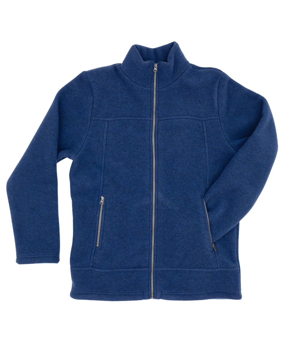 Engel Herren Fleecejacke, 100% Schurwolle 46-48 Enzian, 46-48 Enzian