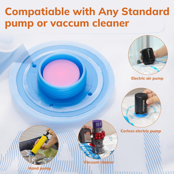 MONVANE Vakuumbeutel für Kleidung, 12 Stück(3x60x80cm + 3x50x70cm + 3x40x60cm + 3x30x50cm)— Aufbewah