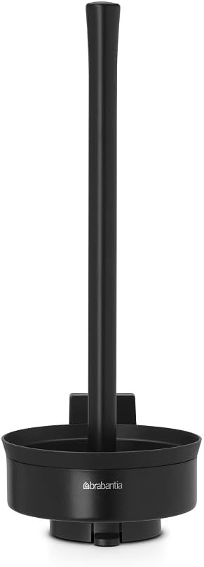 Brabantia Toilettenrollen-Spender, Schwarz Matt Black, Matt Black