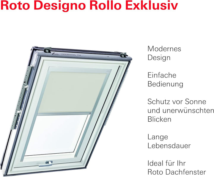 Original Roto Rollo Exclusiv ZRE für Roto Dachfenster Tageslichtrollo Führungsschiene Silber Für Rot