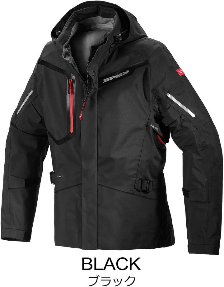 SPIDI Mission-T Shield H2Out Step-InArmor Motorrad Textil Aussenjacke (Black,L)