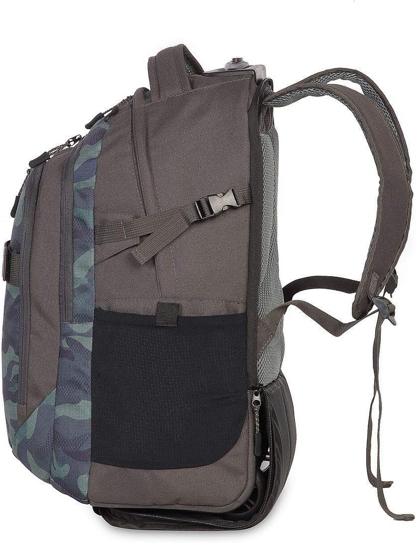 Fabrizio Bestway 2 Rad Rucksack Trolley Schultrolley Backpack Schulranzen mit Rollen, Farbe:Schwarz/