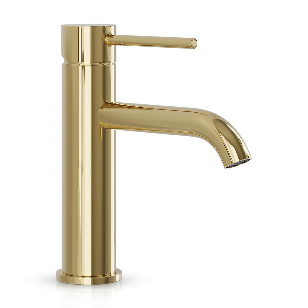 Søvang Wasserhahn Bad – Waschtischarmatur 18,3 cm, Waschbeckenarmatur Messing Glänzend, Anti-Fingerp