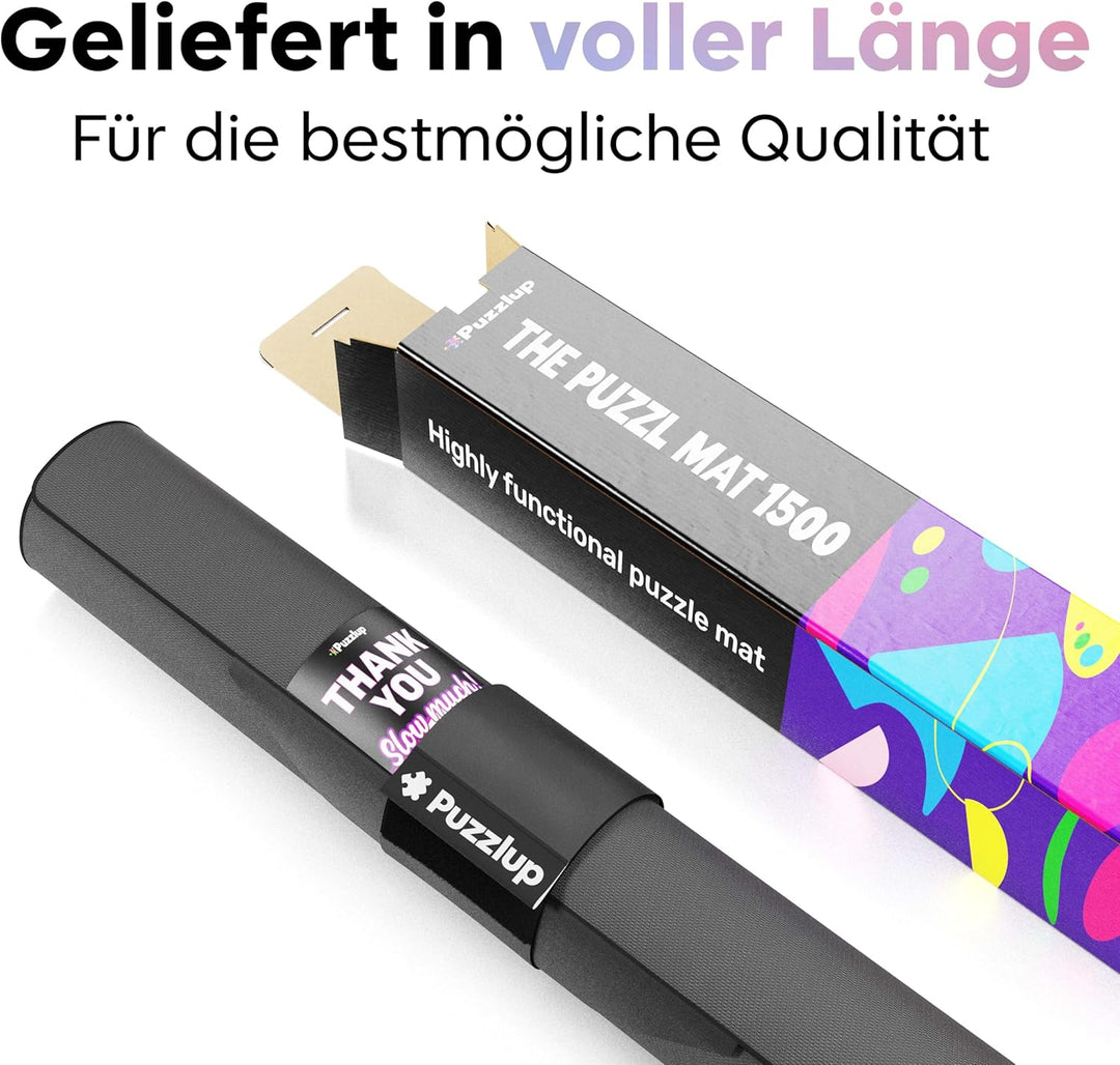 Puzzlup Puzzlematte bis 1500 Teile - 66 x 120 cm - Premium Puzzle Rolle für 500, 1000 und 1500 Teile