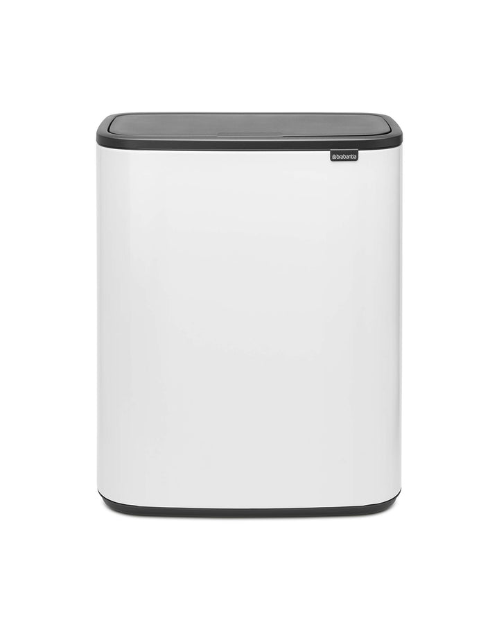 Brabantia Bo Touch Bin mit 2 Innen eimern, 2 x 30 Liter, Weiss 2 Inneneimer (2 x 30L) weiss, 2 Innen