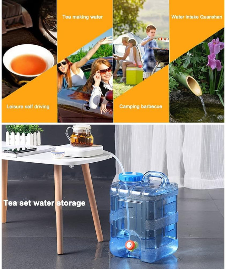 RUYI Wasserkanister mit Hahn und Schraubdeckel, Camping Wasserkanister BPA-frei Trinkwasserkanister,