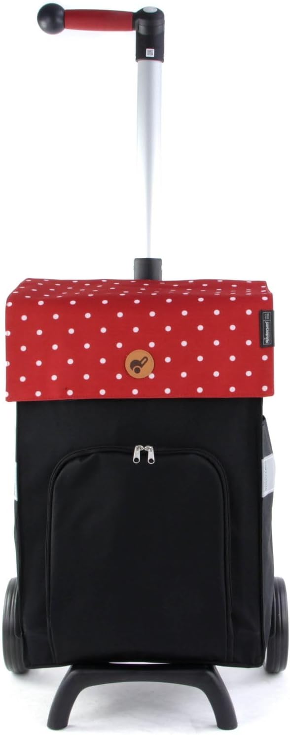 Andersen Shopper Unus Fun Alu mit Rad Ø 17cm und 45 Liter Tasche Malit mit Kühlfach rot