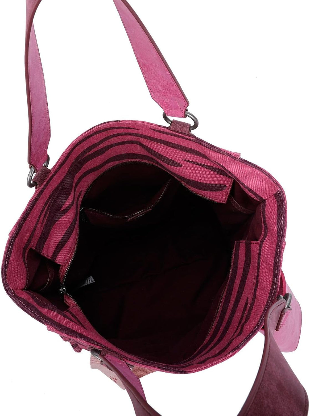 Fritzi aus Preussen Damen Izzy02 Canvas Shopper Zebra Pink, Zebra Pink