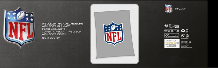 Herding Wellsoft-Flauschdecke NFL, 150 x 200 cm, Polyester