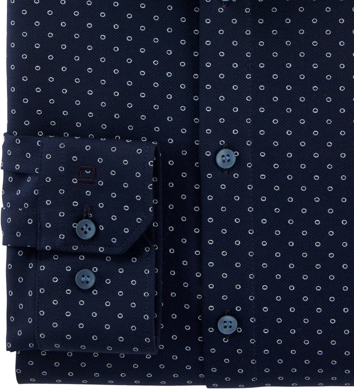 OLYMP Herren Businesshemd Langarm No. Six 24/Seven,super Slim,Kent-Kragen 37 Marine 18, 37 Marine 18