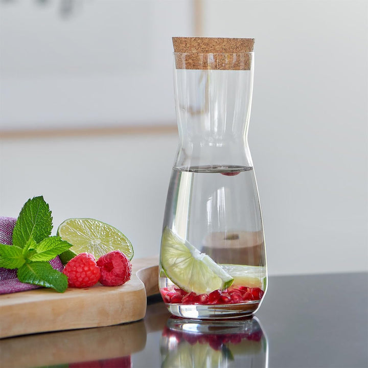 6er Set Mini Karaffe Glas mit Korkdeckel 330 ml – Wein Dekanter Vorratsglas Dekoglas Vase Aufbewahru