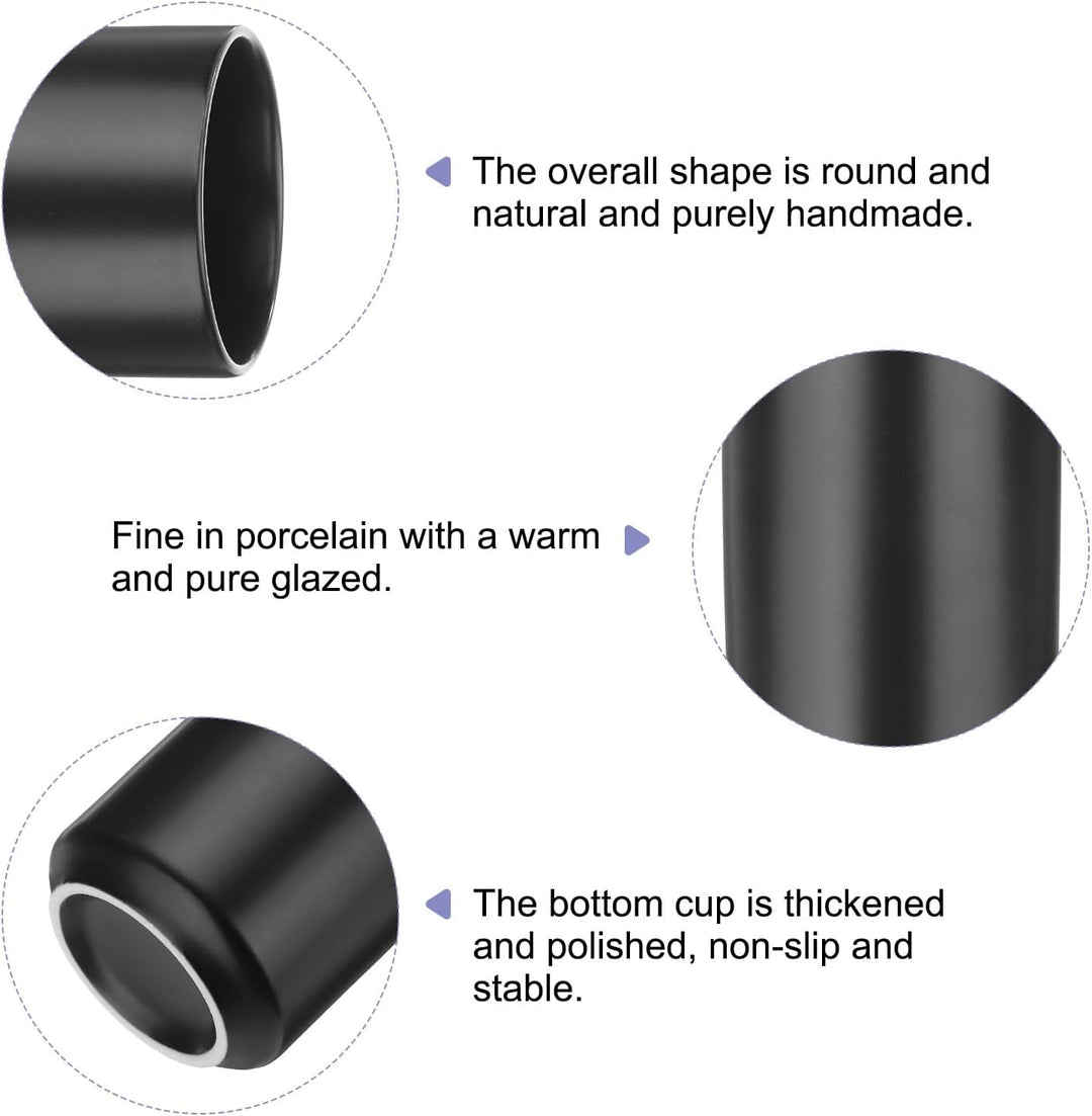QUARKZMAN 2 Stück japanische Keramik Tasse 8oz / 240ml Einfarbig ohne Griff Keramik-chalen Mattglasu