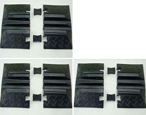 2 Kanal 30°-Bogen/Endstücke für Kabelbrücke/Schlauchbrücke für PKW & LKW (3 Set Endstücke), 3 Set En