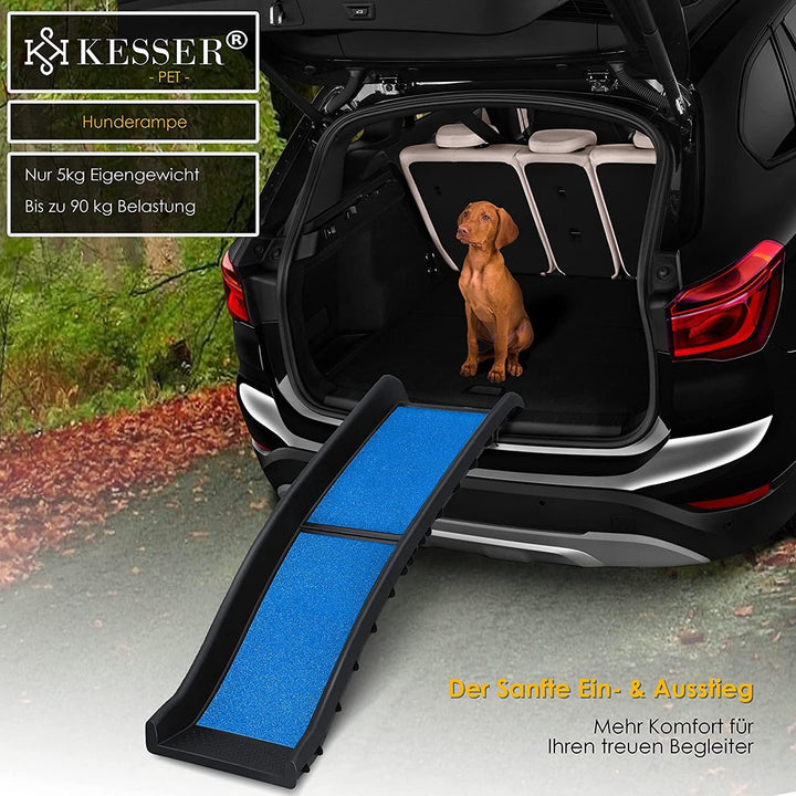 KESSER® Hunderampe klappbar Hundetreppe Hundeautorampe Auto Kofferraumrampe für Haustiere Einstiegsh