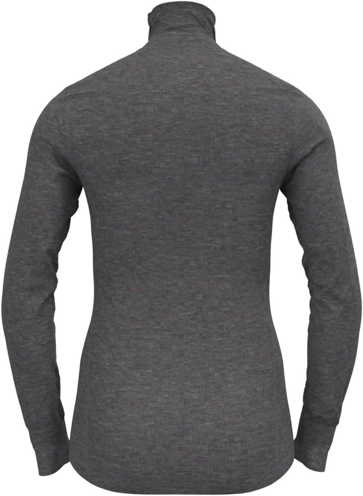 Odlo Thermounterwäsche Damen Active Warm I Langarm Thermoshirt I Warme Skiunterwäsche, Odlo Steel Gr