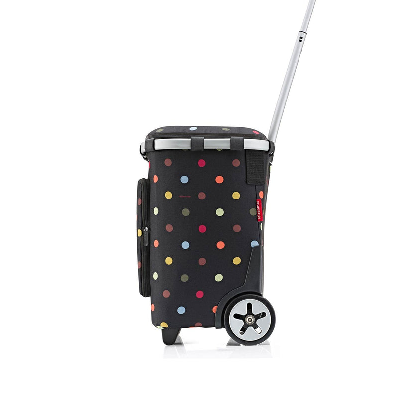 reisenthel carrycruiser Plus dots – Tragbarer Einkaufstrolley mit stabilem Aluminiumrahmen, Schulter